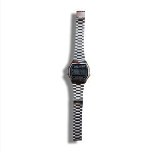 CASIO A168WA-1YES UNISEX SILVER DIGITAL WATCH